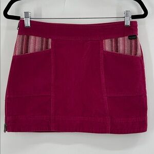 SKHOOP Corduroy Mini Skirt Side Zipper Pink Size XS